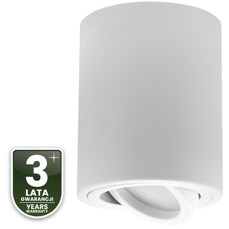 Aufputz HALOGEN Spot Tuba Beweglich LUNDO GU10 LUMILED Rund Weiß 80mm