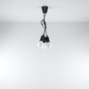 DIEGO LED-Deckenleuchte 3xE27 hängend Schwarz SOLLUX