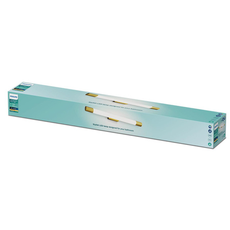 LED Spiegelbeleuchtung 10W 1500lm 2700K 60cm IP44 Kupfer Rover Philips