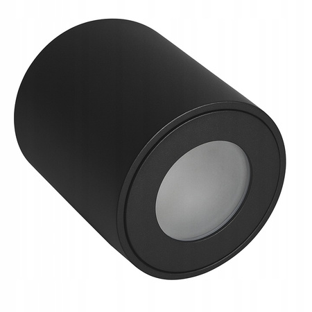 Aufbaustrahler Tuba GU10 Rund Schwarz 84mm IP54 Modern