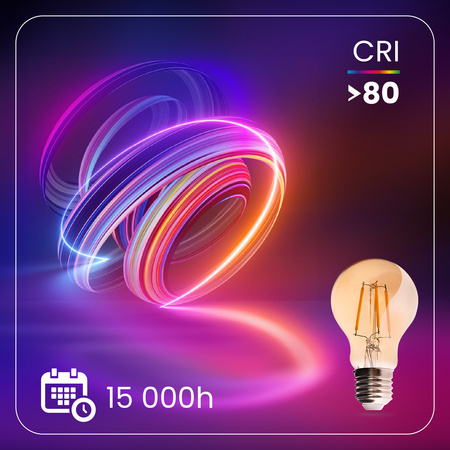 6x LED-Lampe E27 A60 4W 470LM = 40W 2000K warmweiß 360° Filament Amber LUMILED