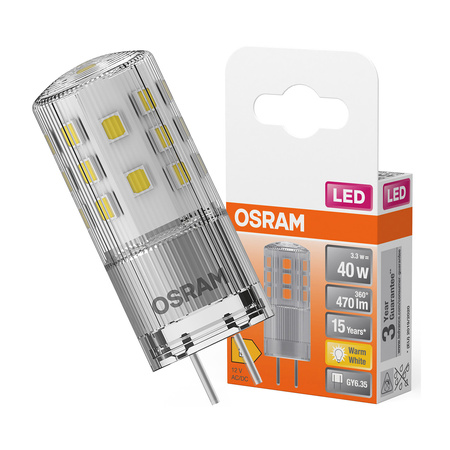 LED Lampen GY6.35 Kapsel 3,3W = 40W 470lm 2700K warm 320° 12V OSRAM 