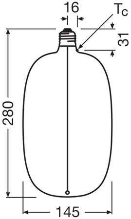 Dekorative LED-Glühbirne E27 4.8W = 10W 100lm 1800K Warm 320° Smoke Filament Dimmbar Vintage 1906 Osram