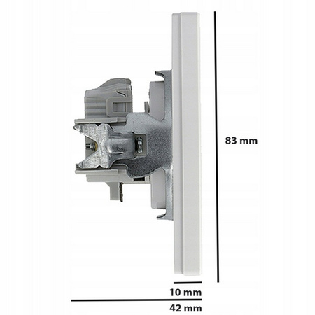 Einzelsteckdose 2P+PE mit Jalousien und SCHNEIDER ASFORA-Rahmen