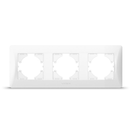Horizontaler Steckdosenrahmen Dreifach-Aufputz weiß BINERA VIDEX