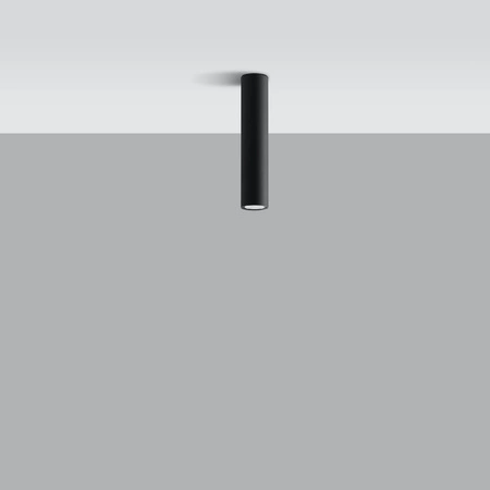 Aufbaustrahler LAGOS 30 GU10 Spot Tuba Minimalist Schwarz SOLLUX