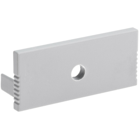 Endkappe für Unterputzprofil architektonischer Typ P XL mit Loch Kunststoff, Grau LUMILED