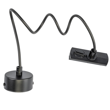 NETZADAPTER FÜR SAMMELSCHIENEN MONTAGESOCKEL 1F SCHWARZ LEUCHTEND