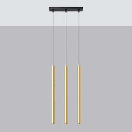 PASTELO 3L Hängende Deckenleuchte 3xG9 Gold Modern SOLLUX