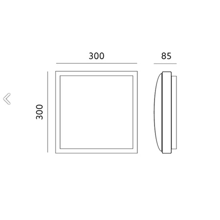 Plafond LED Deckenleuchte 30cm 2xE27 Schwarz Quadrat + 2x LED Lampen 10W 4000K