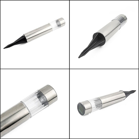 LED-Solar-Gartenlampe eingebettetes TUBA Edelstahl