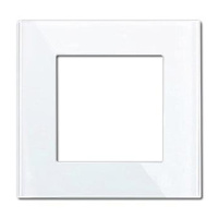 Einzelner weißer GLAS-Rahmen für die Steckdose