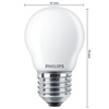 LED-Kugelbirne E27 P45 6,5W = 60W 806lm 2700K warmes Filament milchig PHILIPS