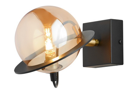 PLANET G9 LED Wandleuchte Modern Schwarz und Gold Jupiter