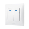 2fach 2fach Schalter Beleuchtet 10A Aufputz Weiß BINERA VIDEX