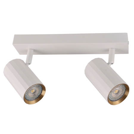 Wand- und Deckenstrahler 2x GU10 Weißgold NICEA Sanico Goldlux