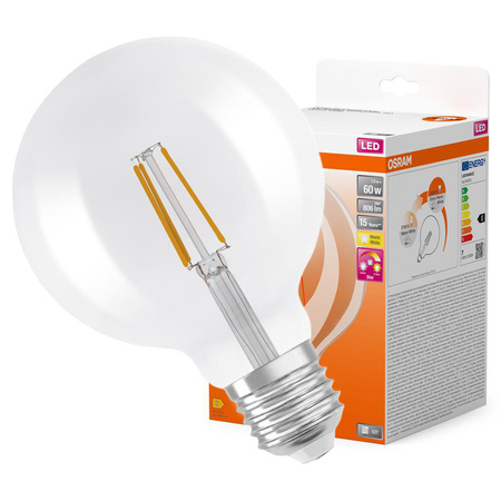 LED-Lampe G124 Sphere E27 7W = 60W 806lm 2200-2700K CCT 320° Dimmbar SUPERSTAR Osram