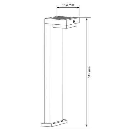 Solar Garten Lampe LED Drive-in Ornamental Outdoor Pole Aluminium Bewegungsmelder USB C