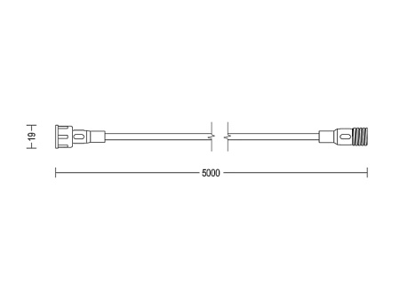 GardenLink Anschlusskabel 5m IP67 Verlängerungskabel Schwarz PHILIPS