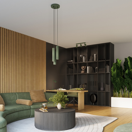 Wandleuchte Wandleuchte Reflektor Tuba Spot 2x GU10 Olive Carbon Deep Space SL.1657 Sollux