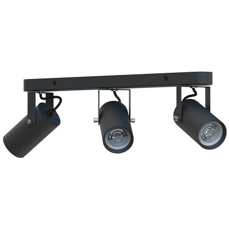 Deckenleuchte Spot Tuba Reflektor Halogen Leuchte 3x GU10 Moving Black Simon Masterled