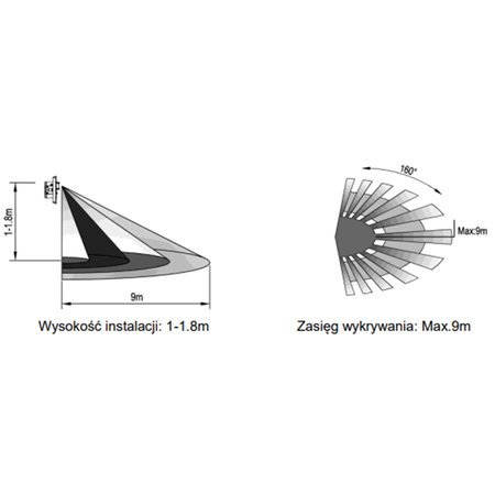 PIR-Bewegungs- und Dämmerungssensor Unterputzmontage 160° 9 m intern für Box Weiß