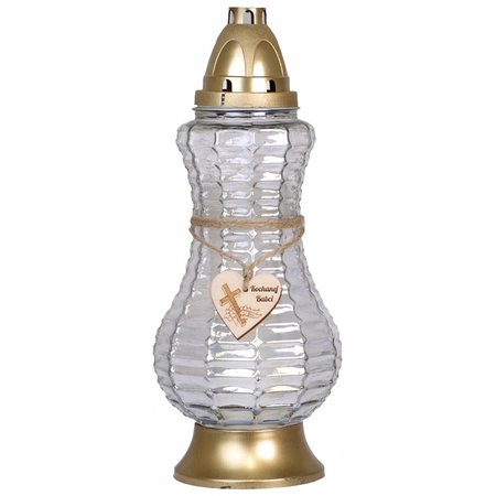 6xGlaskerze für das Grab der geliebten Oma 40 Stunden für ganzjährigen Einsatz 33 cm