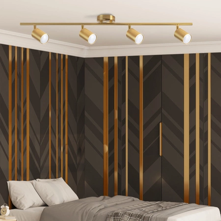 Wand- und Deckenstrahler 4x GU10 Gold GOLDI Sanico Goldlux