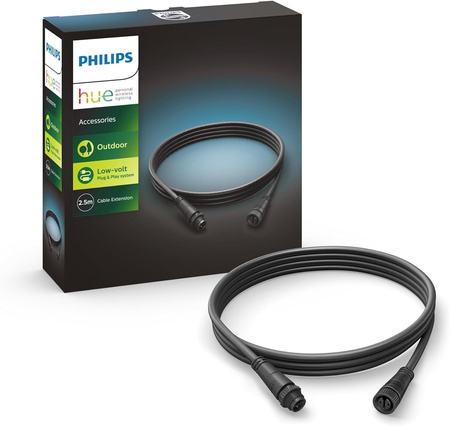 Outdoor-Verlängerungskabel Verbindungskabel 2,5m IP67 Schwarz PHILIPS HUE