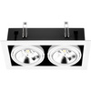 Einbaustrahler 2x GU10, ES111 Einbauspot HALOGEN Rechteck beweglich Weiß CANIS LUMILED