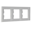 3-fach horizontaler Rahmen für die Dreifachsteckdose weiß ASFORA