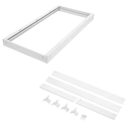 Aufputzrahmen 45mm für LED Panel 30x60cm Klik Weiß Kobi