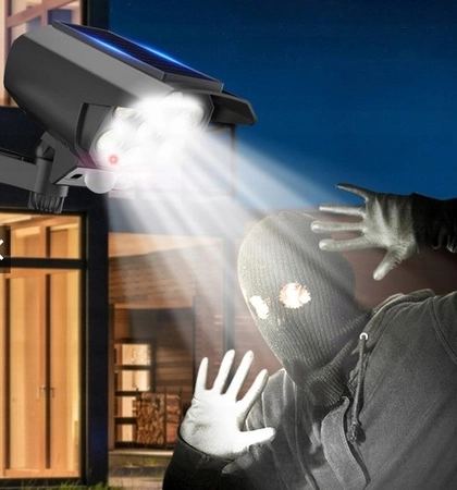 LED Solarlampe Fake Kamera Outdoor Garten Bewegungsmelder + Fernbedienung