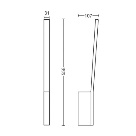 LED LIANE Wandleuchte Schwarz 12.2W 24V CCT RGB PHILIPS HUE Bluetooth Zigbee