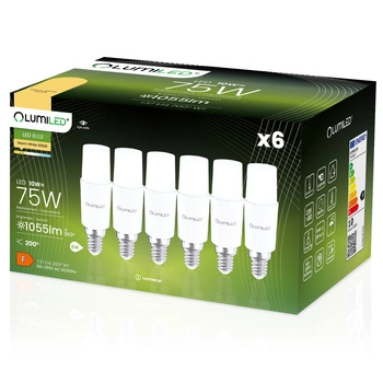 6x LED Lampen E14, Glühbirne Stick 10W = 75W 1055lm 3000K warm LUMILED