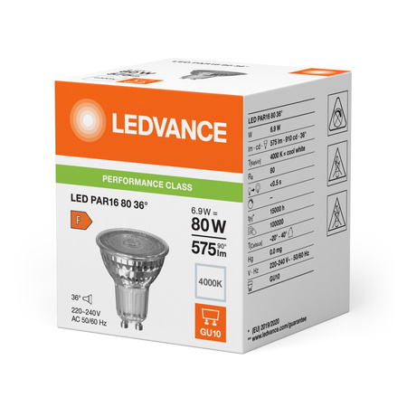 LED Lampen PAR16 GU10 6.9W = 80W 575lm 4000K Neutralweiß 36° LEDVANCE