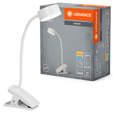 LED-Schreibtischlampe Clip Einstellbar 4.8W 328lm CCT Dimmbar Weiß Büro Linie Ledvance