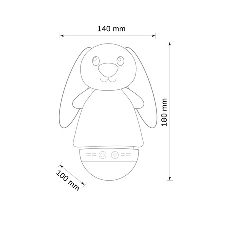 Dekorative LED-Batterieleuchte Weiß Rosa Sanico Kaninchen Goldlux