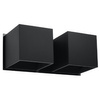 LED QUAD Wandleuchte 2xG9Wandleuchte oben unten Schwarz SOLLUX