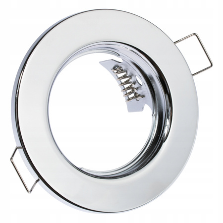 Einbaustrahler GU10, MR16 Einbauspot HALOGEN Runde Fest Chrom Blech ARDALI LUMILED