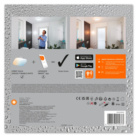 LED Deckenleuchte ORBIS Aqua 12W 1200lm warm-kalt 20cm SMART+ WiFi LEDVANCE