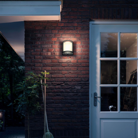 SAMONDRA 3.8W Bewegungssensor 2700K warm IP44 Anthrazit PHILIPS LED Garten Wandlampe