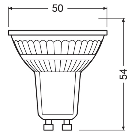 GU10 LED Leuchtmittel 4,5W = 50W 350lm 2700K Warm 36° OSRAM Dimmbar 3STEP