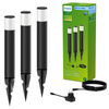 3er Set PHILIPS PUREX GardenLink LED-Wandleuchte für den Außenbereich 1,5W 24V 2700K IP44 Angetrieben