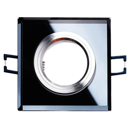 Glas-Einbaustrahler GU10, MR16 Einbauspot HALOGEN Quadrat Fest Schwarz ARIEL LUMILED