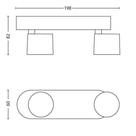 LED STAR Deckenleuchte 2x 4.5W 2700K Dimmbarer Reflektor Leuchte Beweglich Weiß PHILIPS