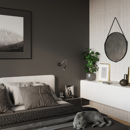 Wandleuchte AXIL G9Wandleuchte Reflektor Moving Modern Schwarz SOLLUX