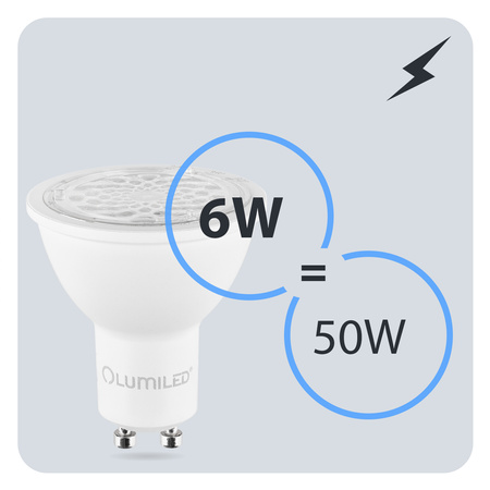 LED Lampen GU10, Glühbirne verstellbar 6W = 50W 580lm 24° 36° 60° 6500K kalt LUMILED