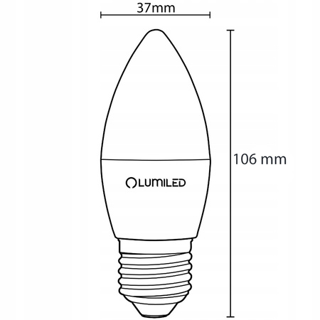 6x LED E14 CANDLE 8W = 60W 6500K Cold White CCD LUMILED Glühbirne
