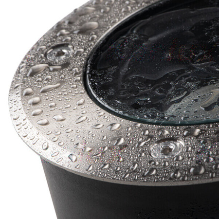 BERG AD GU10 IP67 Runde silberne Gartenlampe Kanlux